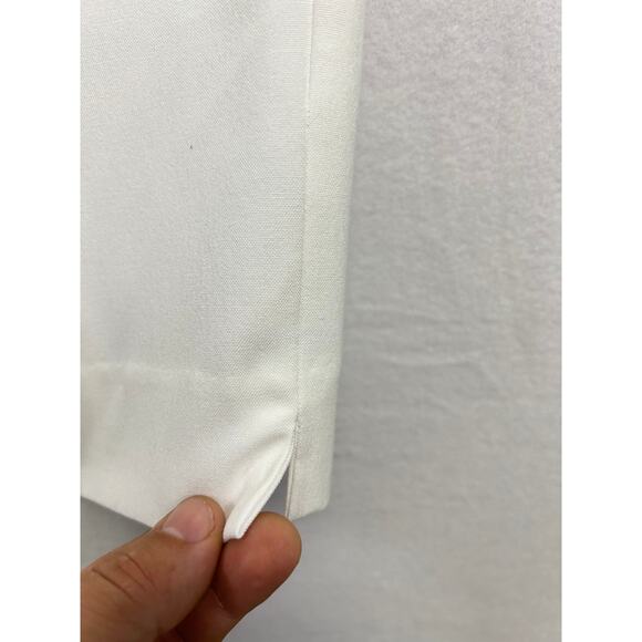 Woman's Talbots Heritage Copped Straight Leg white Dress Pants - Size 18 Formal - Picture 7 of 11